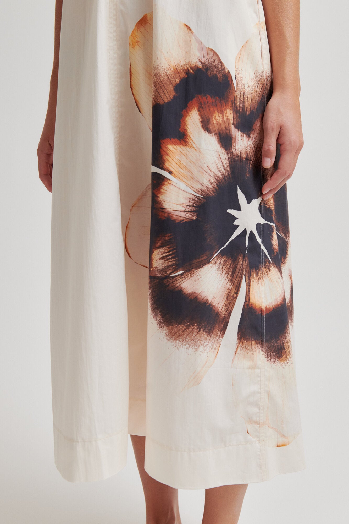 Adrienna midi kjole - Eggnog